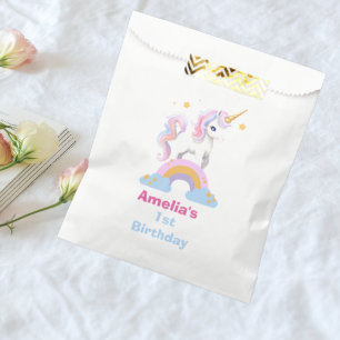 Bolsa De Papel Croma de agua dulce personalizada Rainbow Unicorn