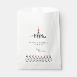 Bolsa De Papel Cualquier Edad White Modern Simple Bowling Fiesta 