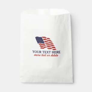 Bolsa De Papel Cuarto patriótico del personalizado americano de
