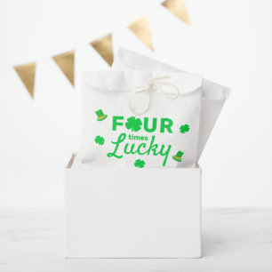 Bolsa De Papel Cuatro veces afortunado cuarto cumpleaños