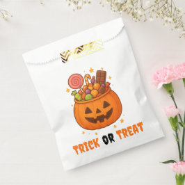Bolsa De Papel Cubo de calabaza lleno de dulces - Halloween