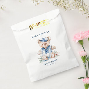 Bolsa De Papel Cuidada acuarela Nautical Boy Baby Shower
