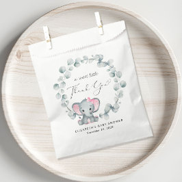 Bolsa De Papel Cuidada Elefante Niña Ducha Gracias