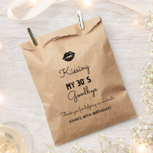 Bolsa De Papel Cumpleaños 10 20 30 40 50 60 personalizado