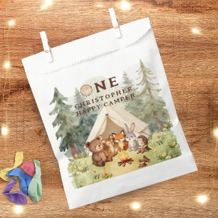 Bolsa De Papel Cumpleaños 1er Feliz Campista Acuarela