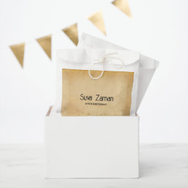 Bolsa De Papel Cumpleaños 20 Elegante Sencillo Lindo Gris
