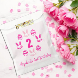 Bolsa De Papel Cumpleaños 2 de Pascua rosa