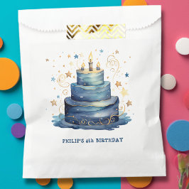 Bolsa De Papel Cumpleaños azul