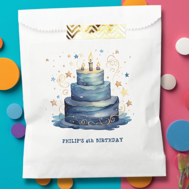 Bolsa De Papel Cumpleaños azul (Subido por el creador)