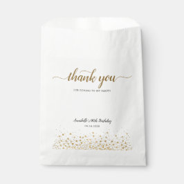Bolsa De Papel Cumpleaños con Confeti de Oro Gracias por Venir Mo