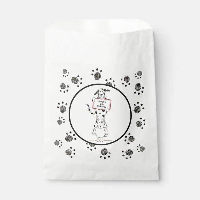 Bolsa De Papel Cumpleaños de acróbatas de perro personalizados li (Anverso)