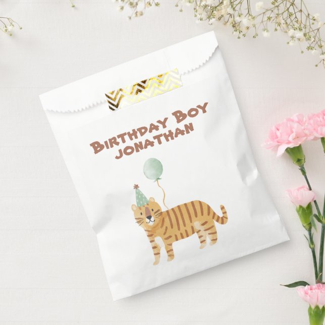 Bolsa De Papel Cumpleaños de animales salvajes (Sellado)