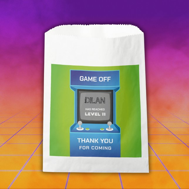 Bolsa De Papel cumpleaños de arcade, invitación de cumpleaños de  (Subido por el creador)