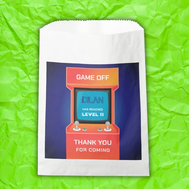 Bolsa De Papel cumpleaños de arcade, invitación de cumpleaños de  (Subido por el creador)