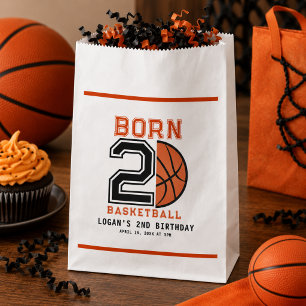 Bolsa De Papel Cumpleaños de baloncesto Born 2 Ball 2do cumpleaño