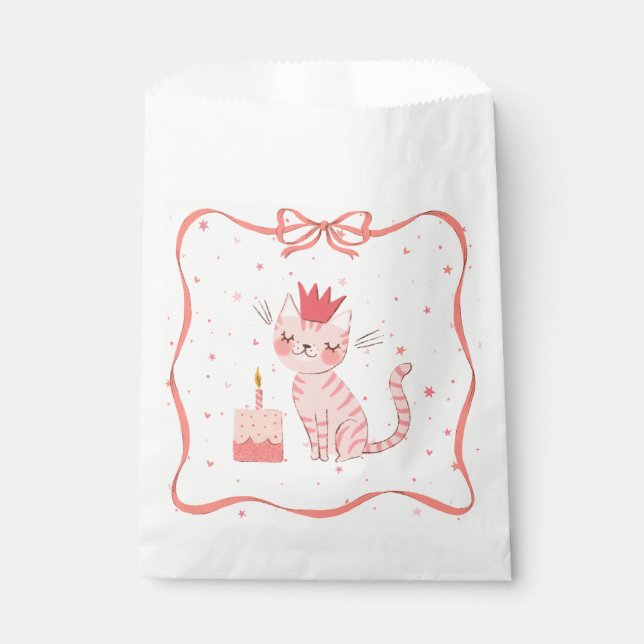 Bolsa De Papel Cumpleaños de bonito Kitty (Anverso)