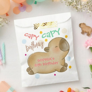 Bolsa De Papel Cumpleaños de capibara Capy