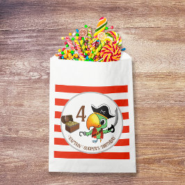 Bolsa De Papel Cumpleaños de Capitán Parrot Treasure Pirate Boy