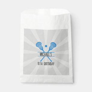 Bolsa De Papel Cumpleaños de Deportes de Lacrosse