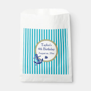 Bolsa De Papel Cumpleaños de encargo náutico