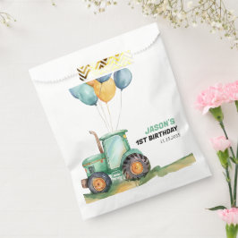 Bolsa De Papel Cumpleaños de Farm Green Tractor