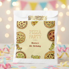 Bolsa De Papel cumpleaños de fiesta de pizza personalizado