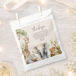 Bolsa De Papel Cumpleaños de foto de animal salvaje para niños