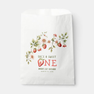 Bolsa De Papel Cumpleaños de Fresa Primer Año Fiesta Fruta