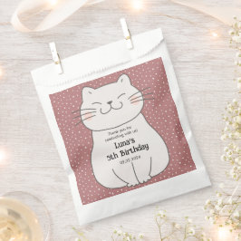 Bolsa De Papel Cumpleaños de gatitos modernos y comestibles