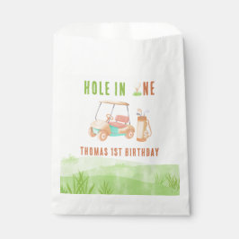 Bolsa De Papel Cumpleaños de Golf Hole In One Primero