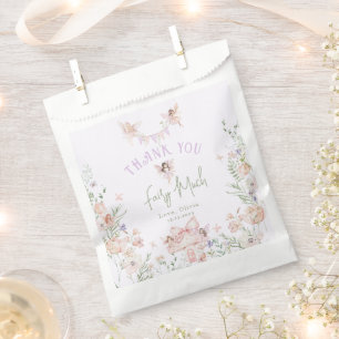 Bolsa De Papel Cumpleaños de hada primero Jardín caprichoso Lila