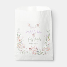 Bolsa De Papel Cumpleaños de hada primero Jardín caprichoso Lila
