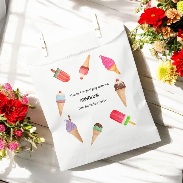 Bolsa De Papel Cumpleaños de helado ducha de novia (Subido por el creador)