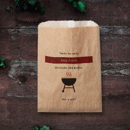 Bolsa De Papel Cumpleaños de Kraft y Rustic BBQ Fiesta