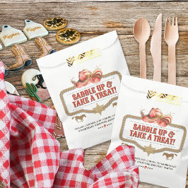 Bolsa De Papel Cumpleaños de la Estampida de Fresa