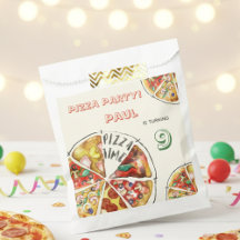 Cumpleaños de la pizza acuarela