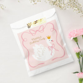 Bolsa De Papel Cumpleaños de la Princesa de Swan