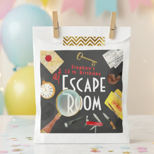 Bolsa De Papel Cumpleaños de la sala de escape