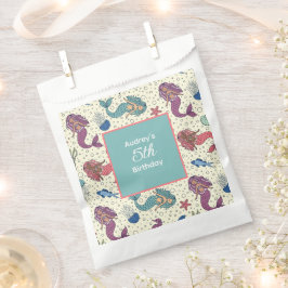 Bolsa De Papel Cumpleaños de la Sirena Infantil