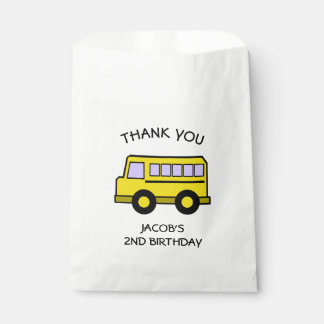 Bolsa De Papel Cumpleaños de los Autobuses Escolares