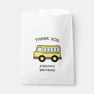 Bolsa De Papel Cumpleaños de los Autobuses Escolares