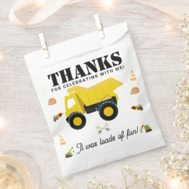Bolsa De Papel Cumpleaños de los camiones de construcción