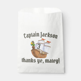 Bolsa De Papel Cumpleaños de los niños del Barco Pirata