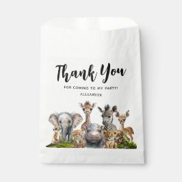 Bolsa De Papel Cumpleaños de los Niños Safari Animales