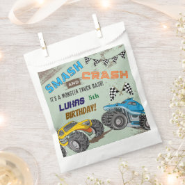 Bolsa De Papel Cumpleaños de niño con Monster Trucks