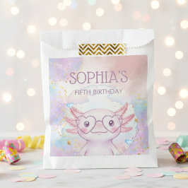 Bolsa De Papel Cumpleaños de niños axolotl caprichosos
