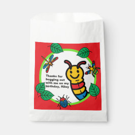 Bolsa De Papel Cumpleaños de niños con insectos lindos