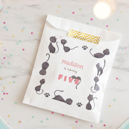 Bolsa De Papel cumpleaños de niños de gato negro