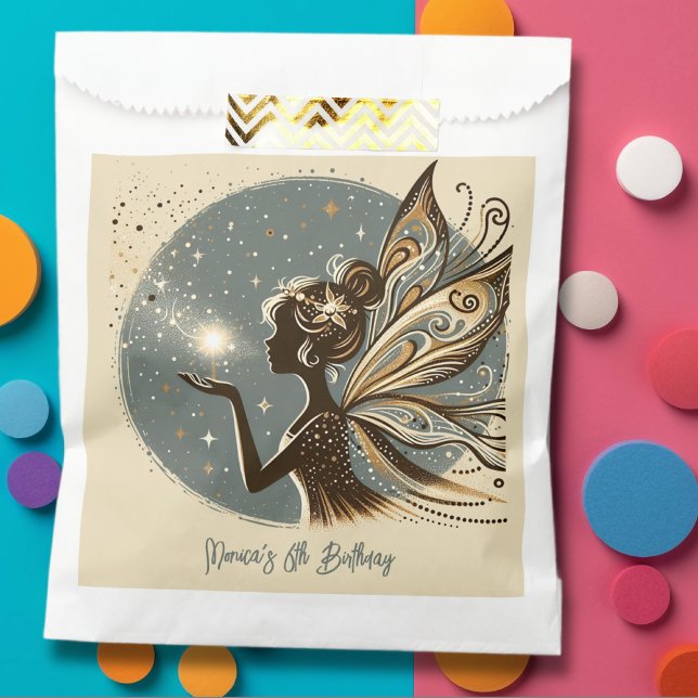 Bolsa De Papel cumpleaños de niños de la silueta de Magic Fairy (Subido por el creador)
