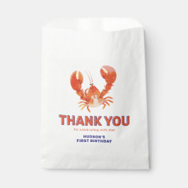 Bolsa De Papel Cumpleaños de niños de Langosta Agradecimiento